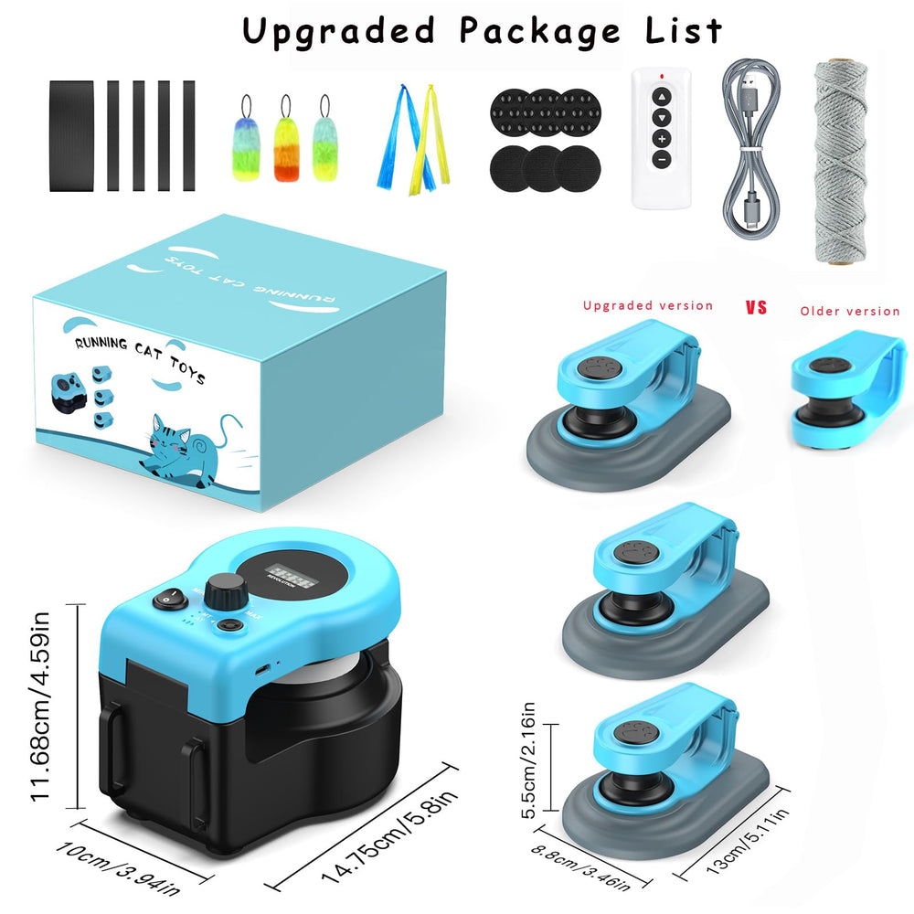 AsFrost cat toy in sky blue features auto-sleep to prevent overuse during solo play.