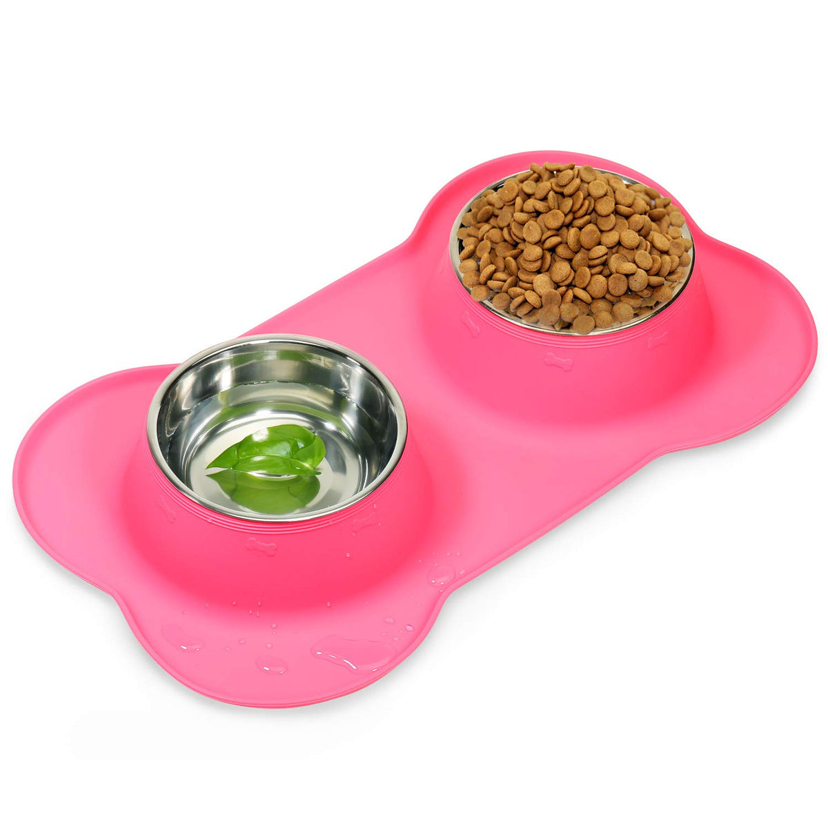 AsFrost stainless steel dog bowls small set, rust-resistant and easy to clean