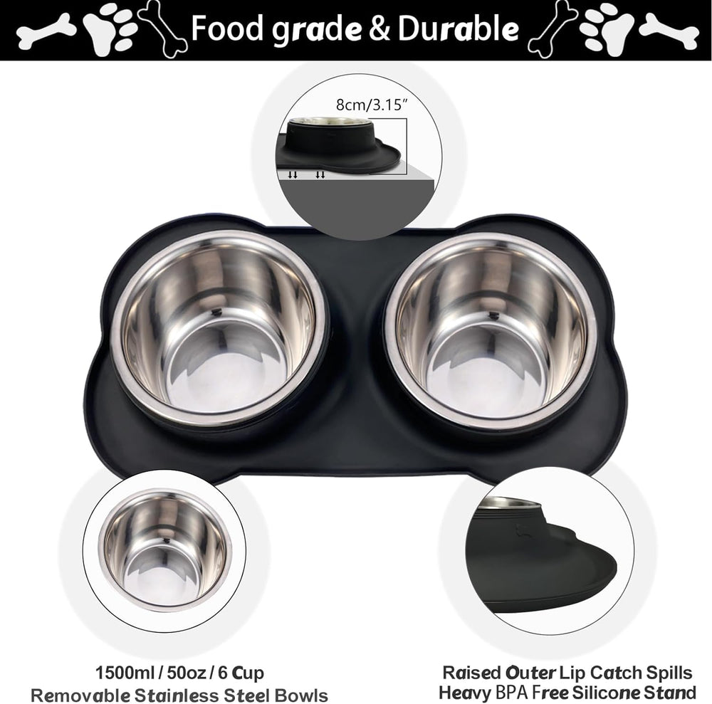 AsFrost no-slip silicone mat keeps bowls steady, reducing spills during busy mealtimes.