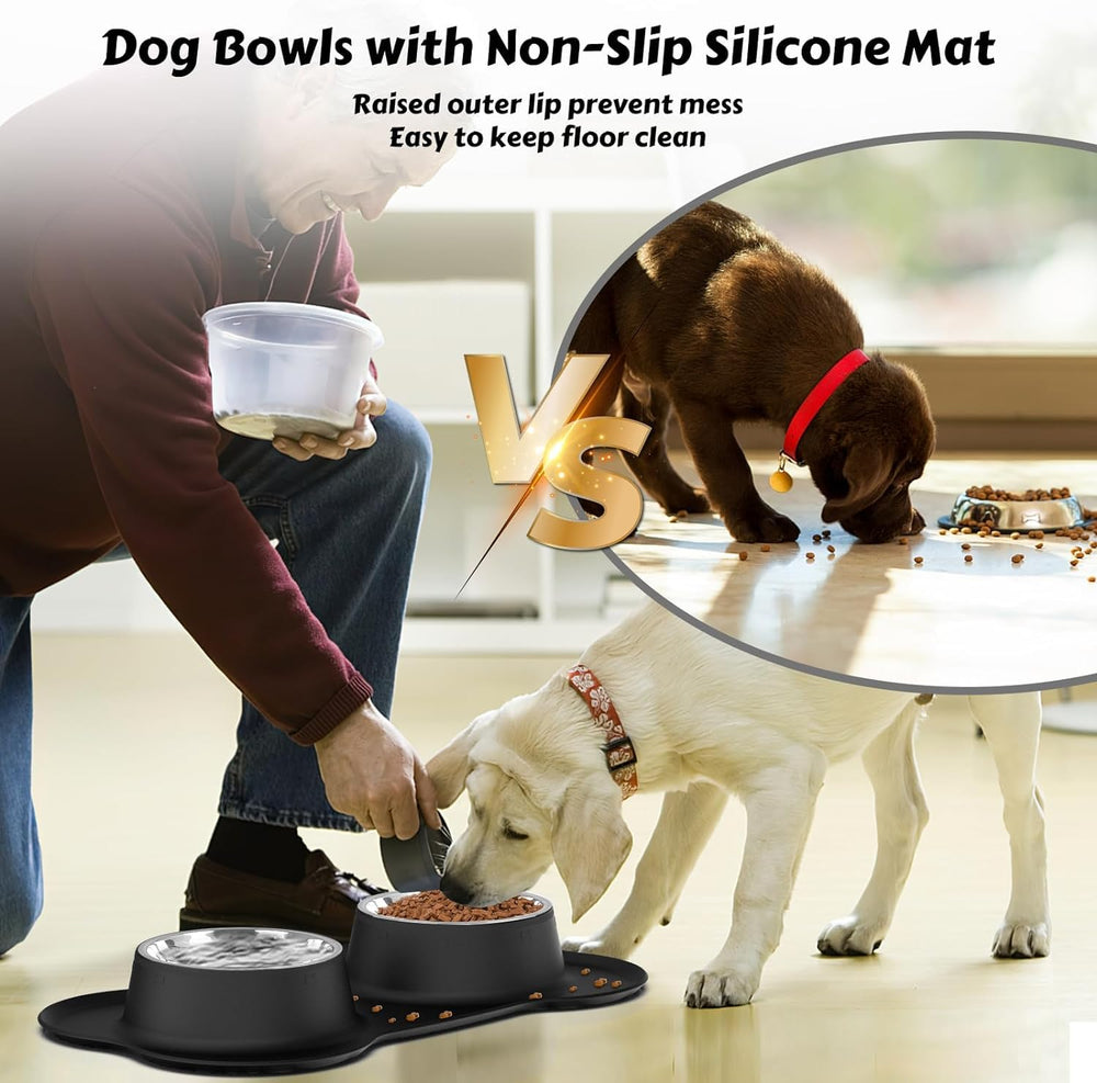 AsFrost dishwasher-safe bowls detach from the mat for quick washing.