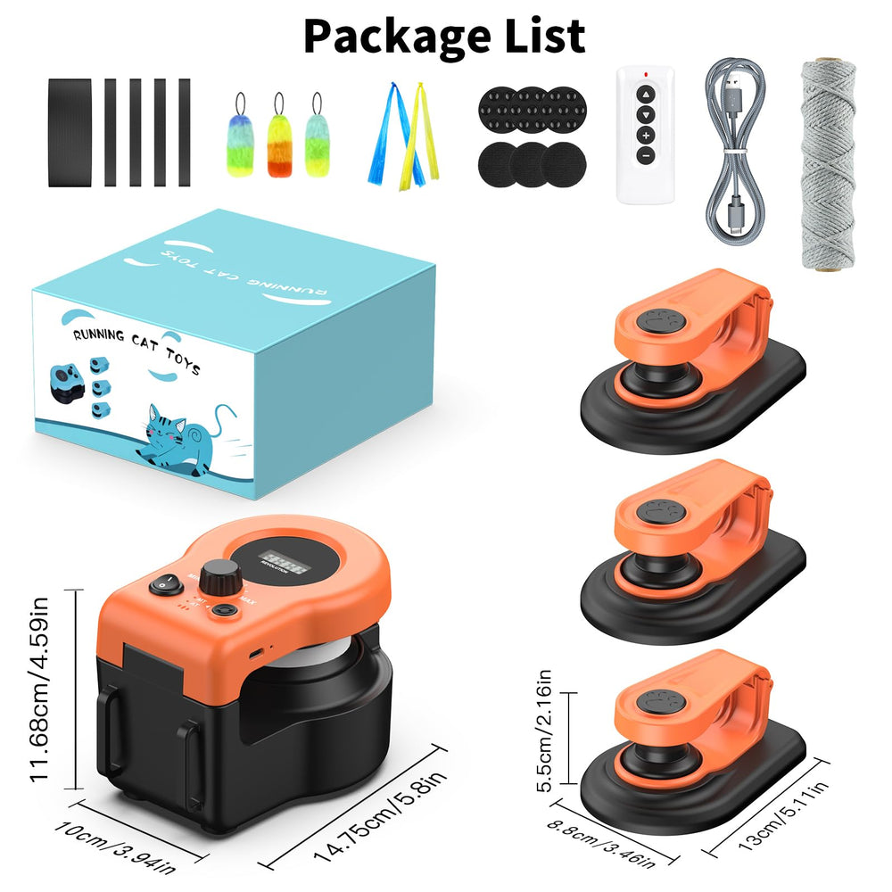AsFrost upgraded cat toy treadmill fixed wire clips enable varied trajectories.