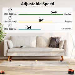 AsFrost upgraded cat toy treadmill side view highlights compact design for small spaces.