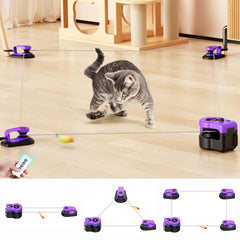 AsFrost Upgraded Interactive Cat Toy remote control for engaging indoor play and chase sessions.