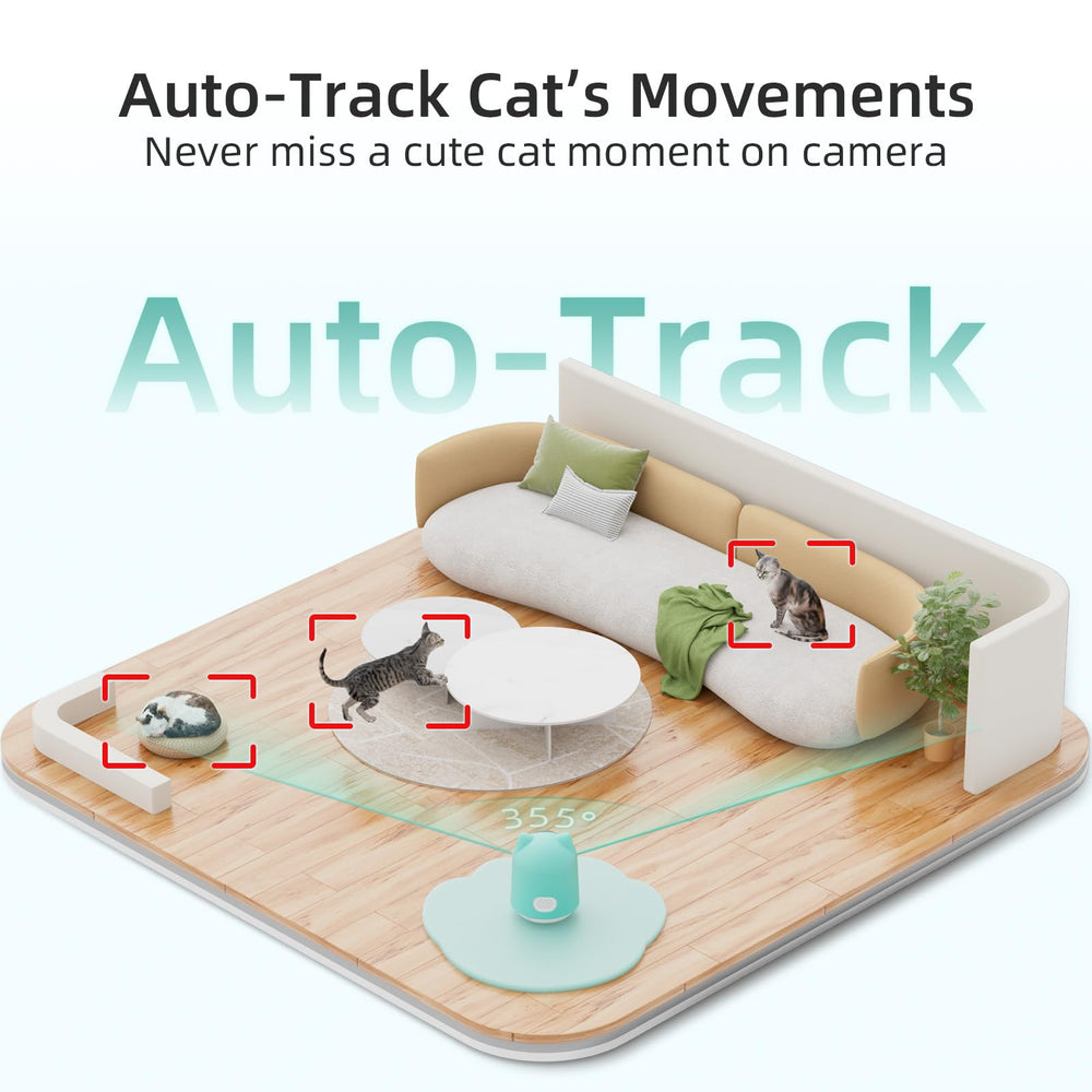 ASFSKY Pet Camera 2K night vision shows clear low-light cat footage