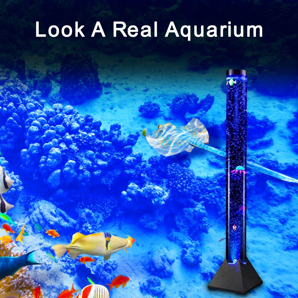 Asifu bubble tube lamp creating room ambience with bubbles and color shifts