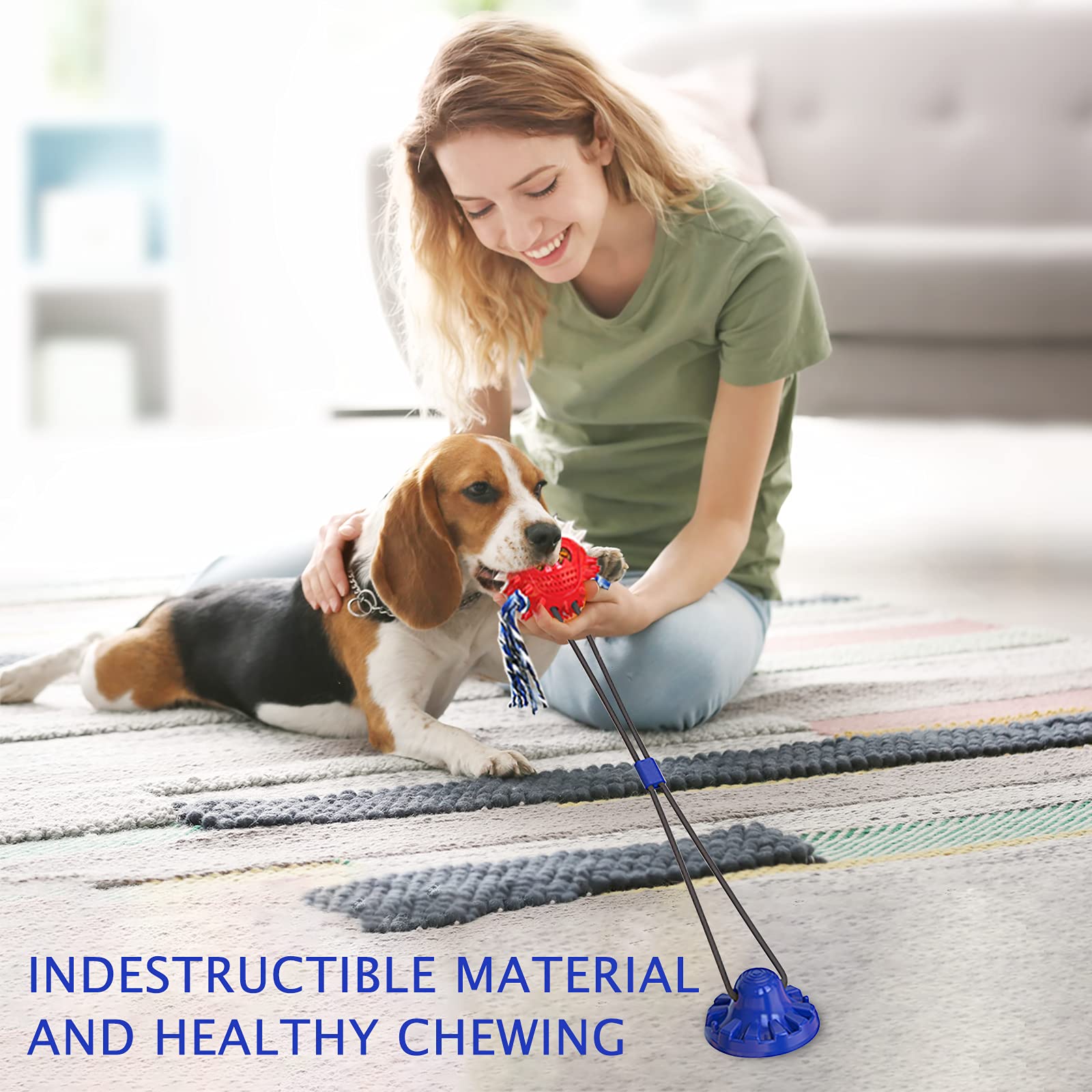 Askhald indestructible dog toy with durable TPR-like material resists bites
