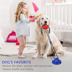Askhald upgraded suction cup dog toy showing stronger hold in action