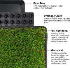 ASKIZ durable grass mat close-up shows 1.2-inch thickness and bite-resistant surface