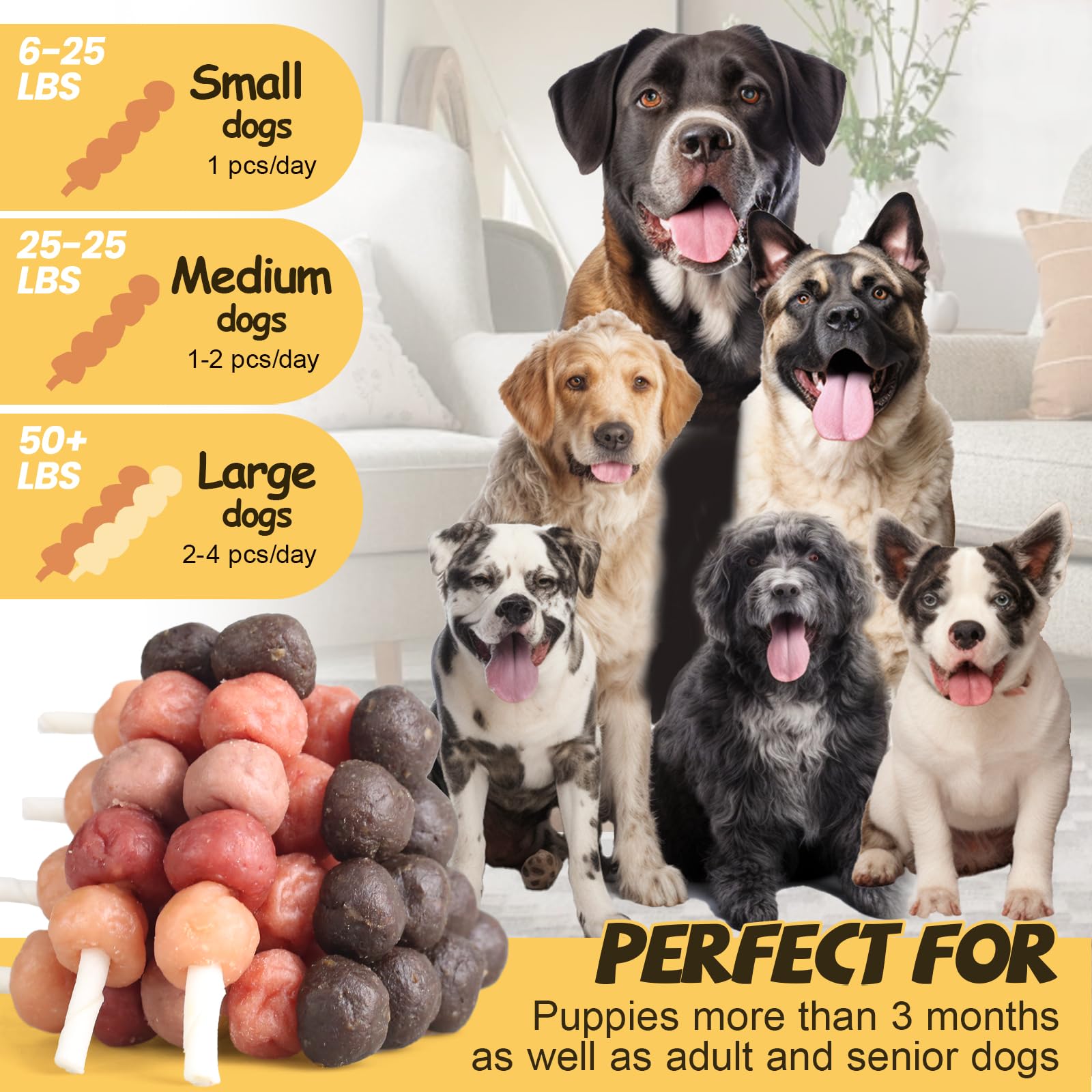 ASMPET dog treats kabob training reward showcases motivational bite