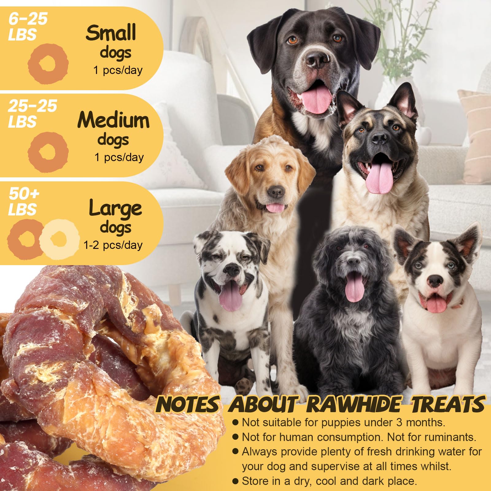 ASMPET dog donut treats pack-6: dental-care chew that can help reduce plaque