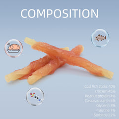ASMPET omega-3 rich cod supports skin and coat health.