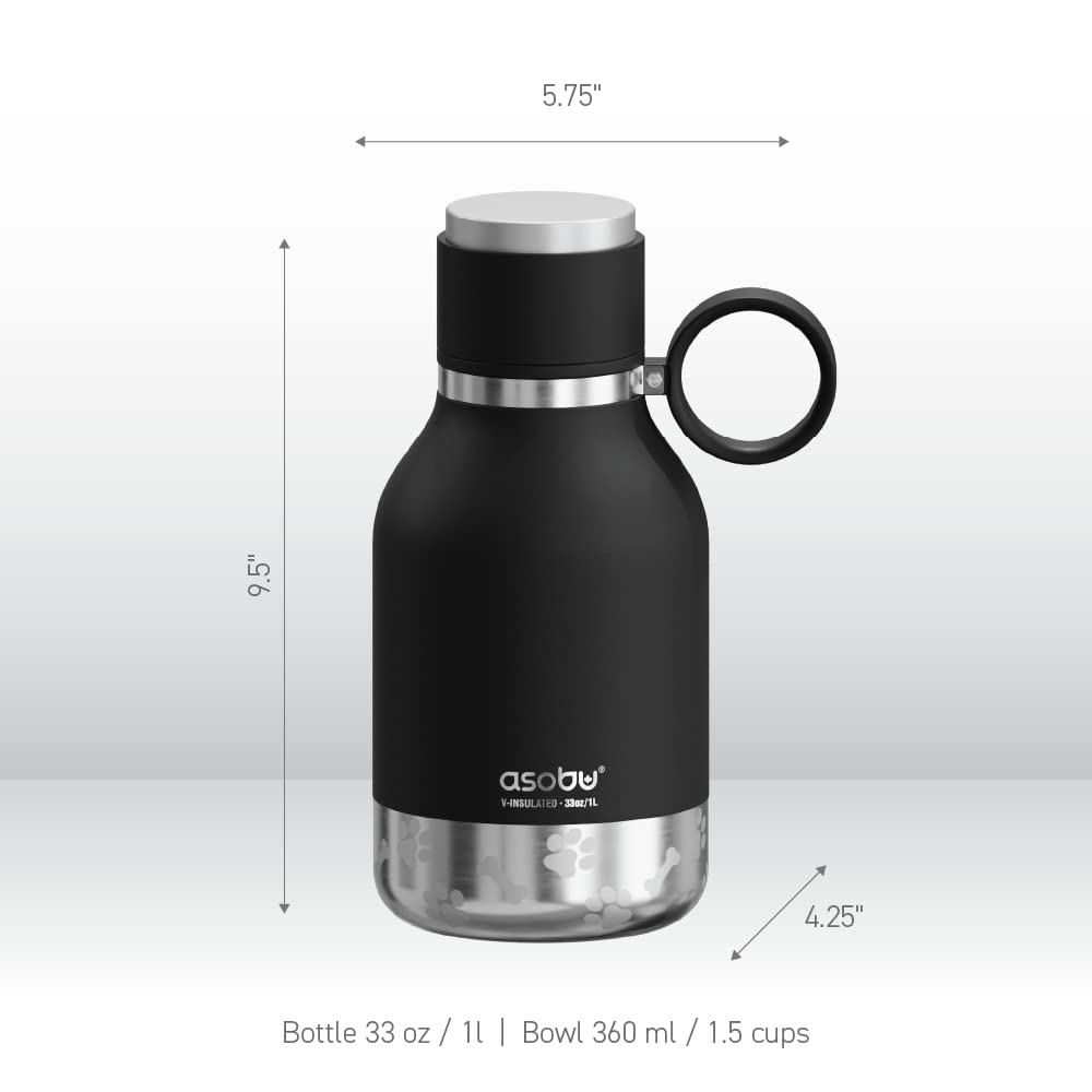 asobu Buddy Bottle black-finish: sleek, durable design for daily use