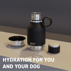 asobu Buddy Bottle dog-food-storage-bowl: convenient snack space for hikes and road trips