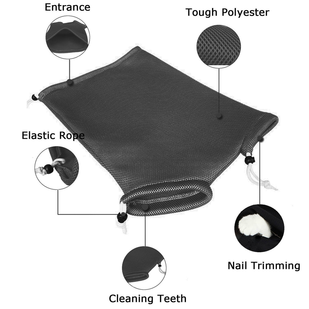 ASOCEA cat bathing bag multi-use tool supports bathing and nail trims.