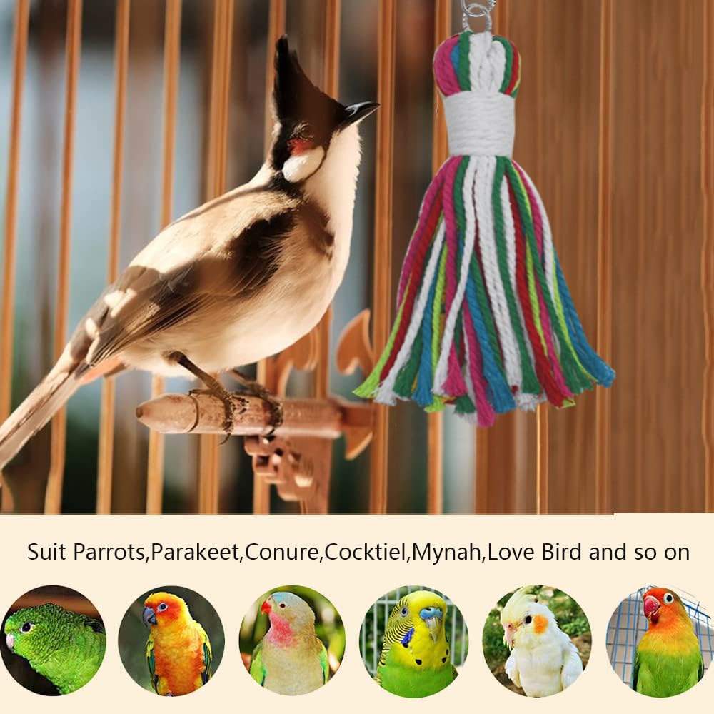 ASOCEA cotton rope toy for small to medium birds enrichment