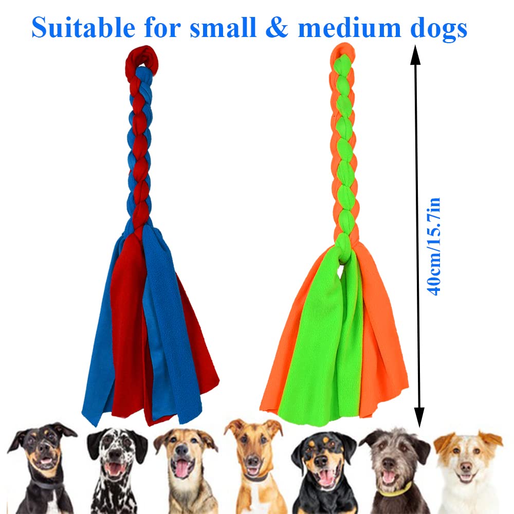 ASOCEA dog rope toy closeup shows soft fleece weave for comfortable chews