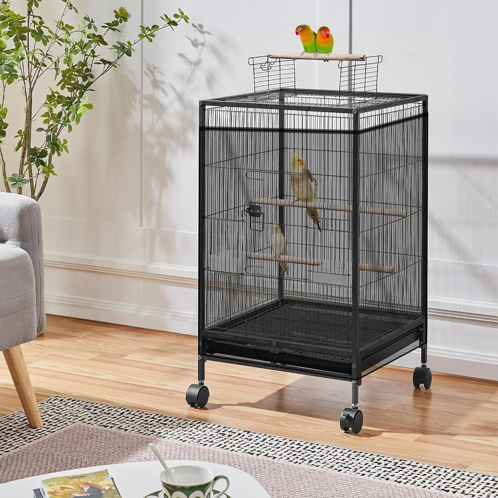 ASOCEA night-friendly cage cover reduces glare while allowing airflow.