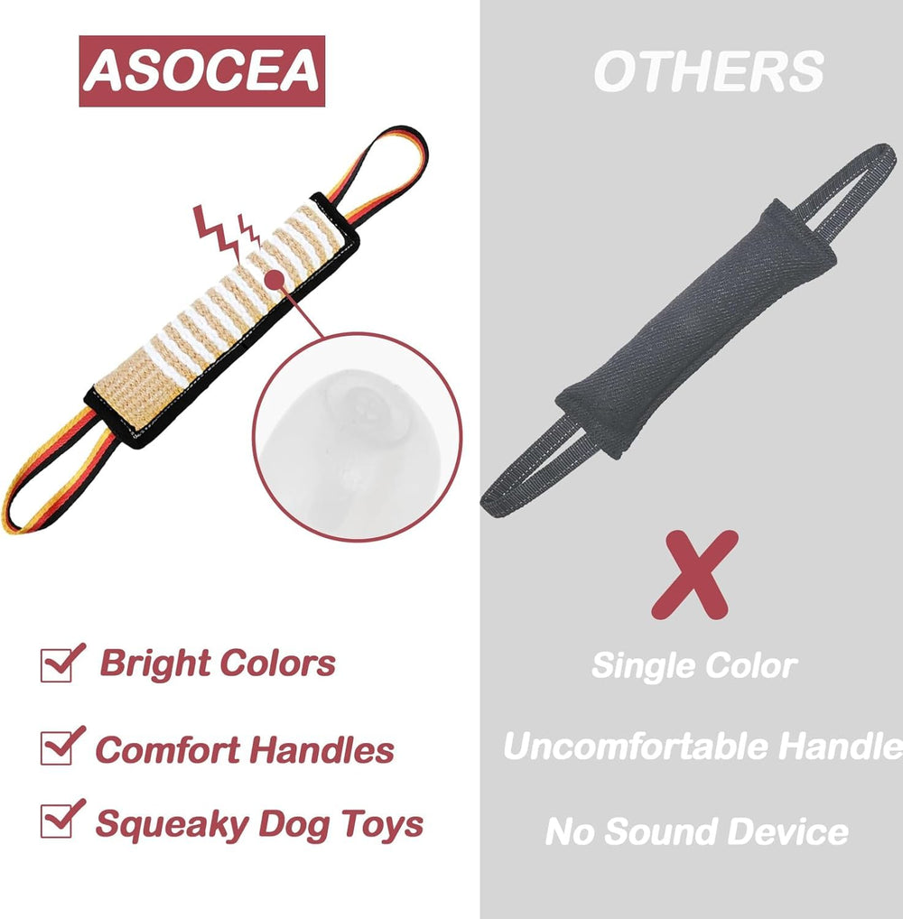 ASOCEA training tug toy supports bite training and energy release