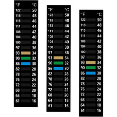 Asofelk 3pcs thermometer strip pack ready for quick temperature monitoring in aquariums.