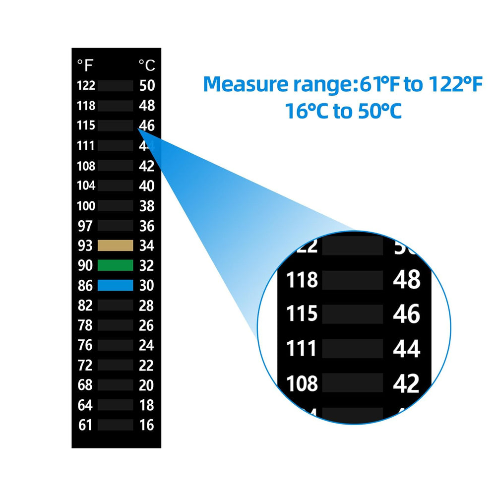 Asofelk water-temperature display on the aquarium side provides unobtrusive monitoring.