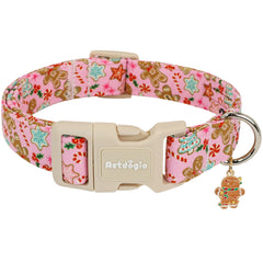 Astdogio gingerbread-pattern Christmas collar brightens festive photo moments