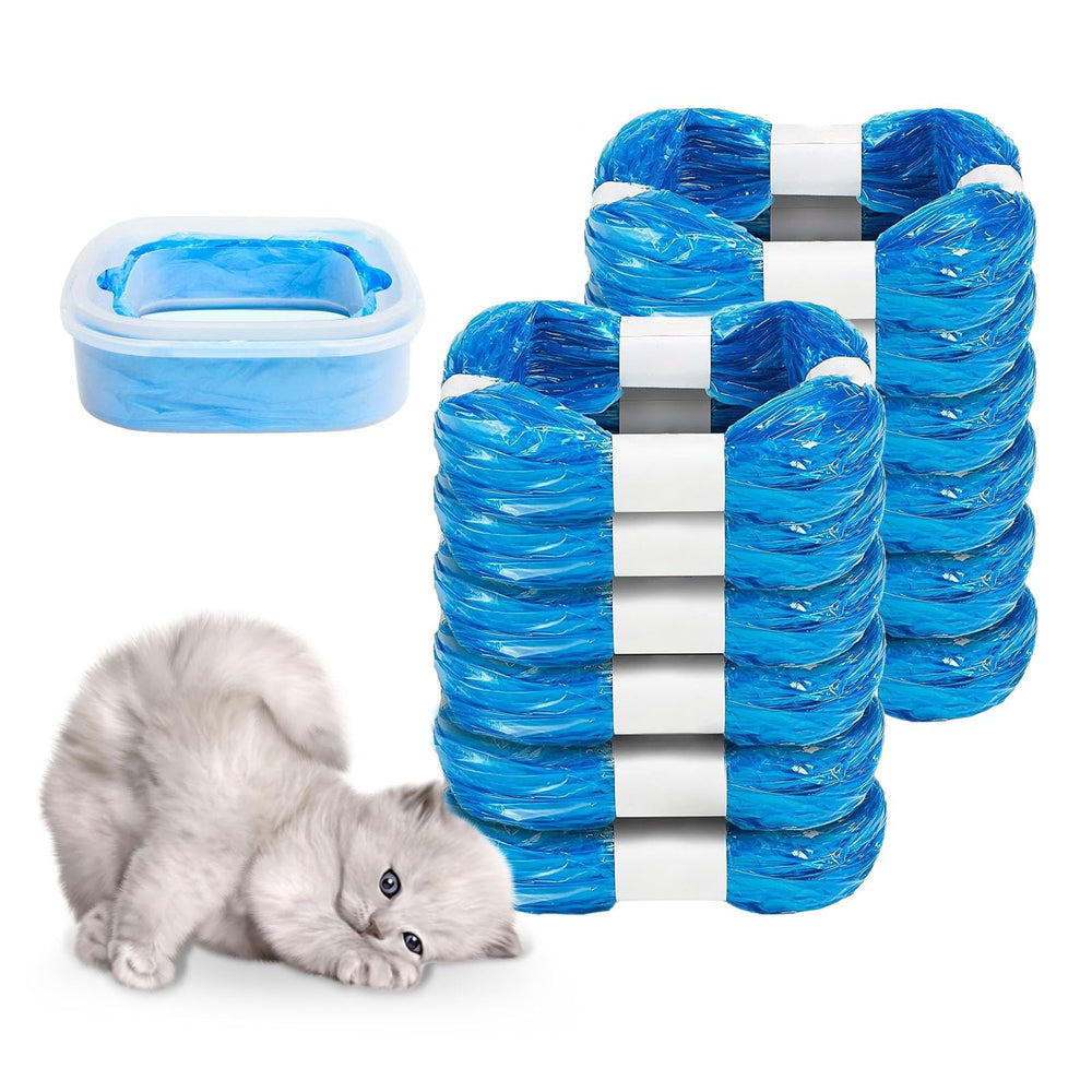 Astrallgn 12-pack blue scented cat litter refills for Genie bags, designed for odor control.