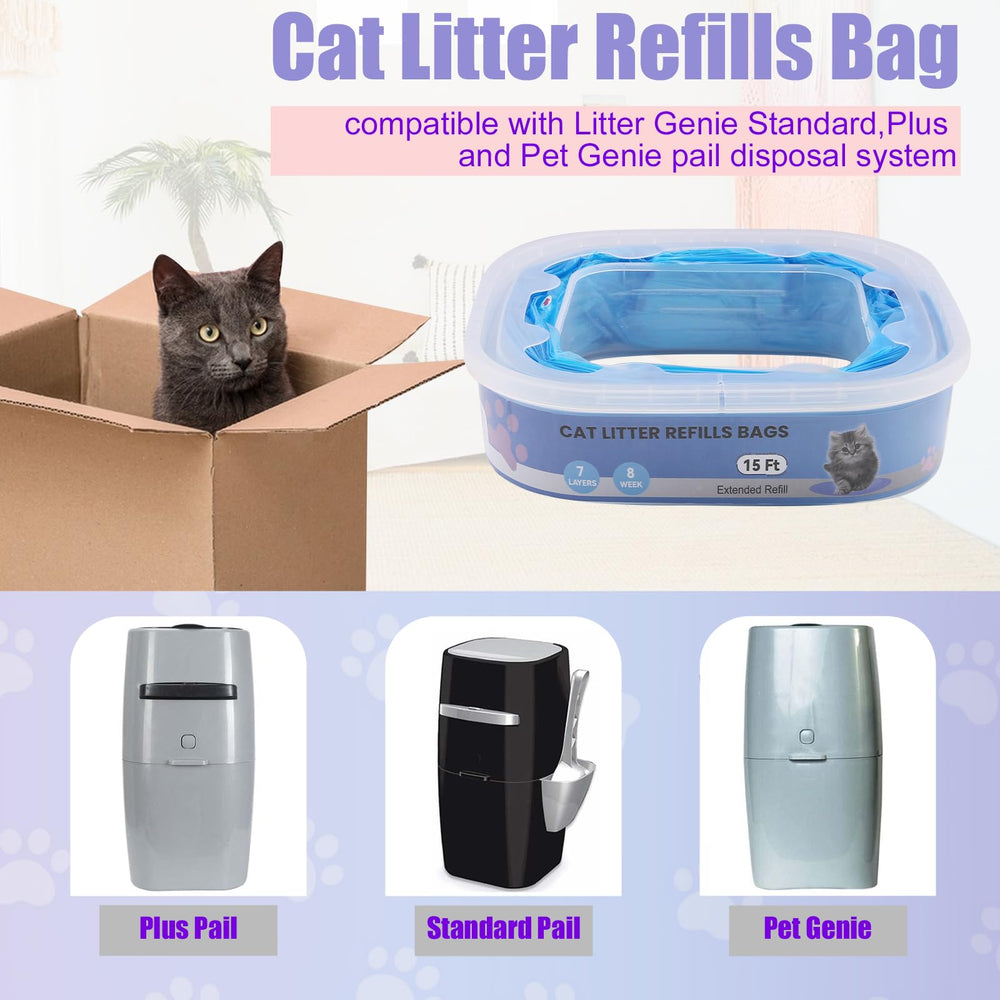 Astrallgn cat litter refill blue odor-barrier highlights odor control for up to two weeks.
