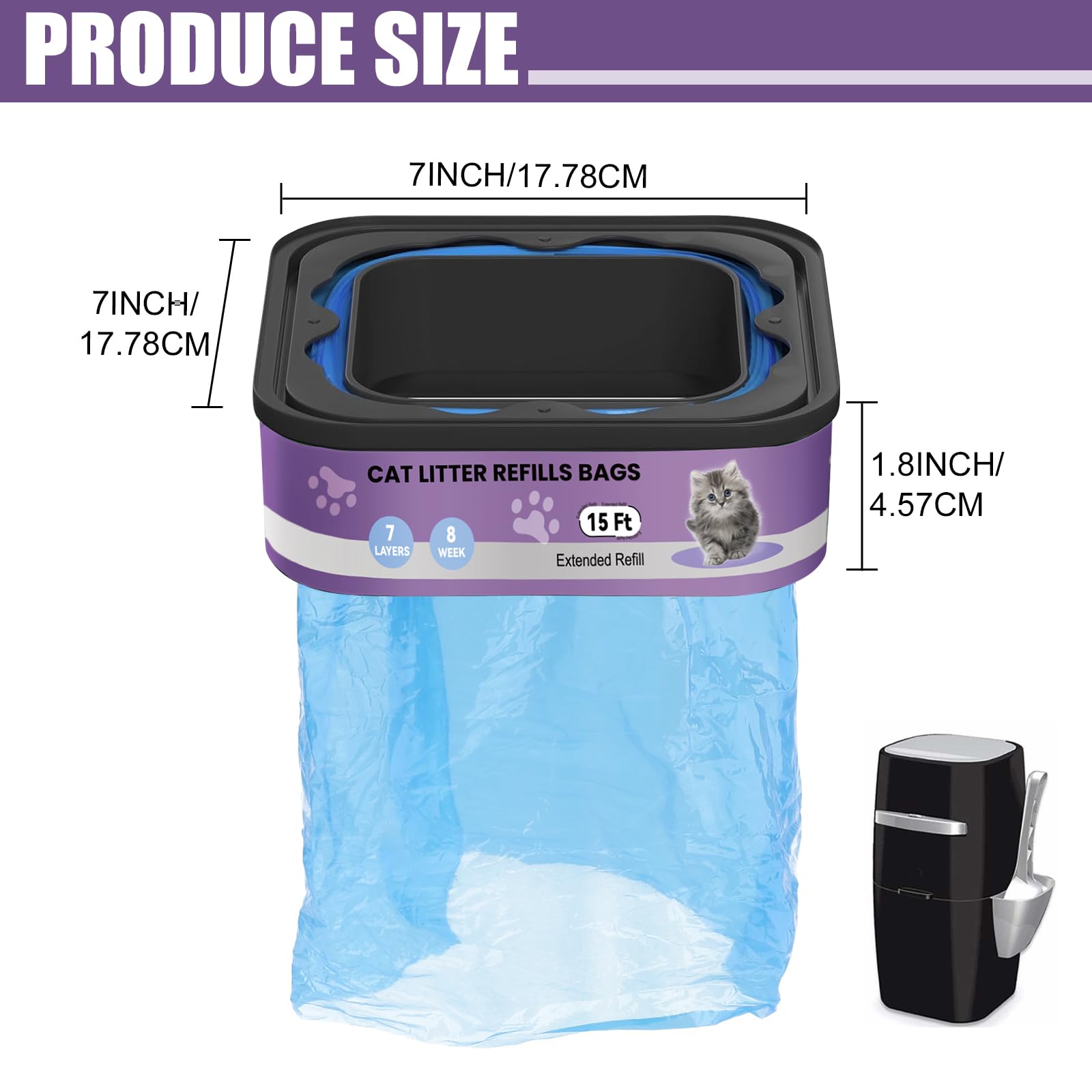 Astrallgn compatible Genie pails display Standard/Plus/Style/XL+ compatibility