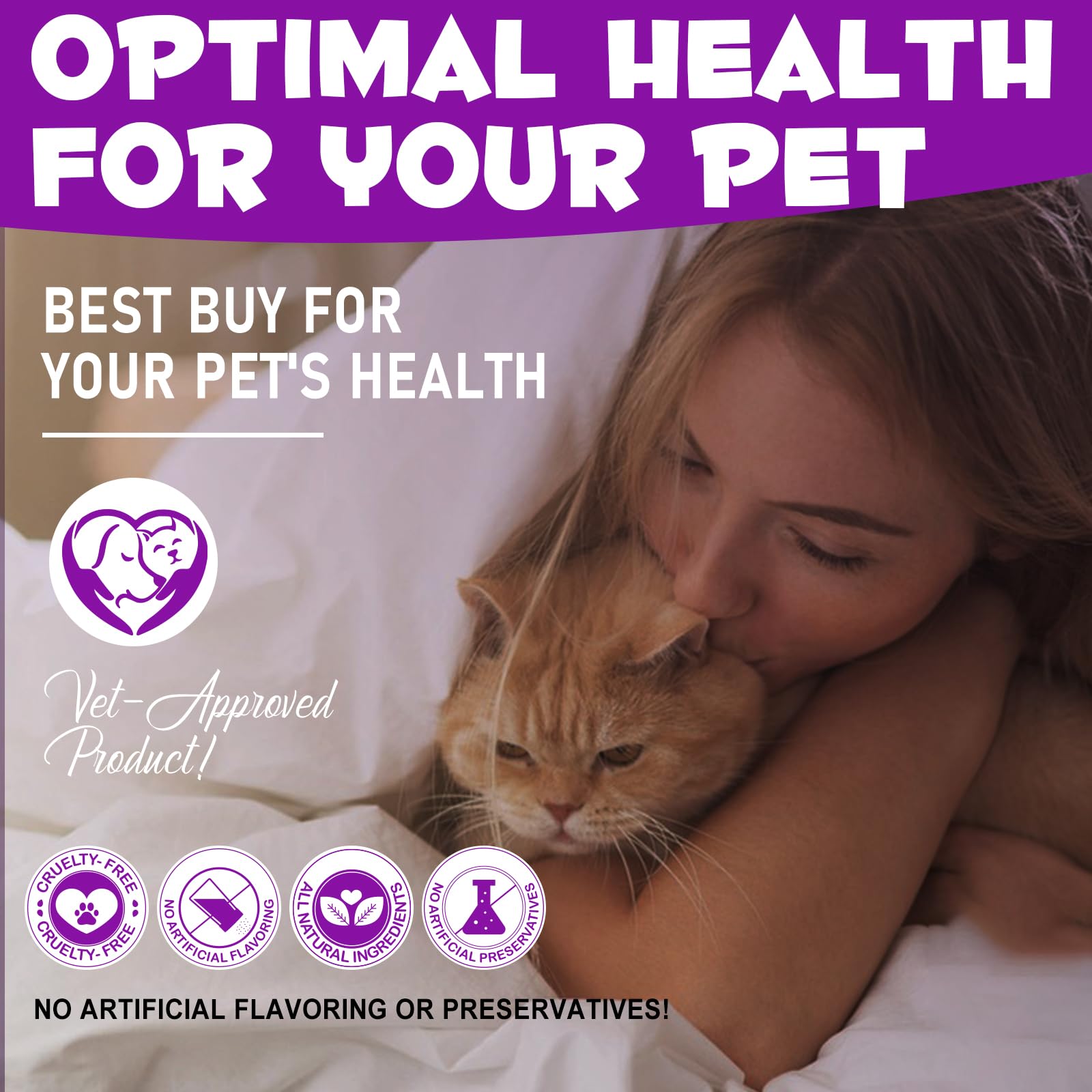 Asusxcli Melatonin for Cats coat health and calmer responses for balanced lifestyle.