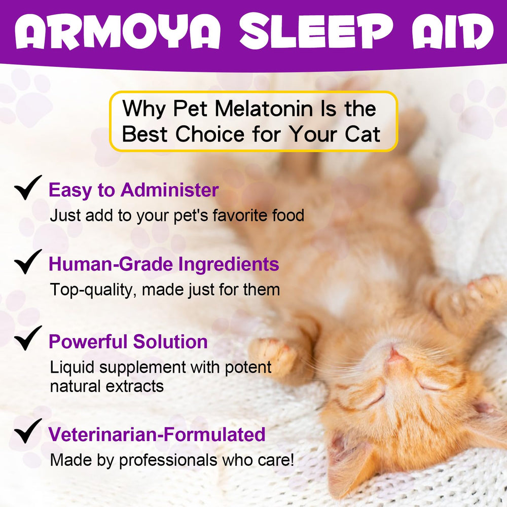 Asusxcli Melatonin for Cats at night for peaceful, undisturbed sleep.