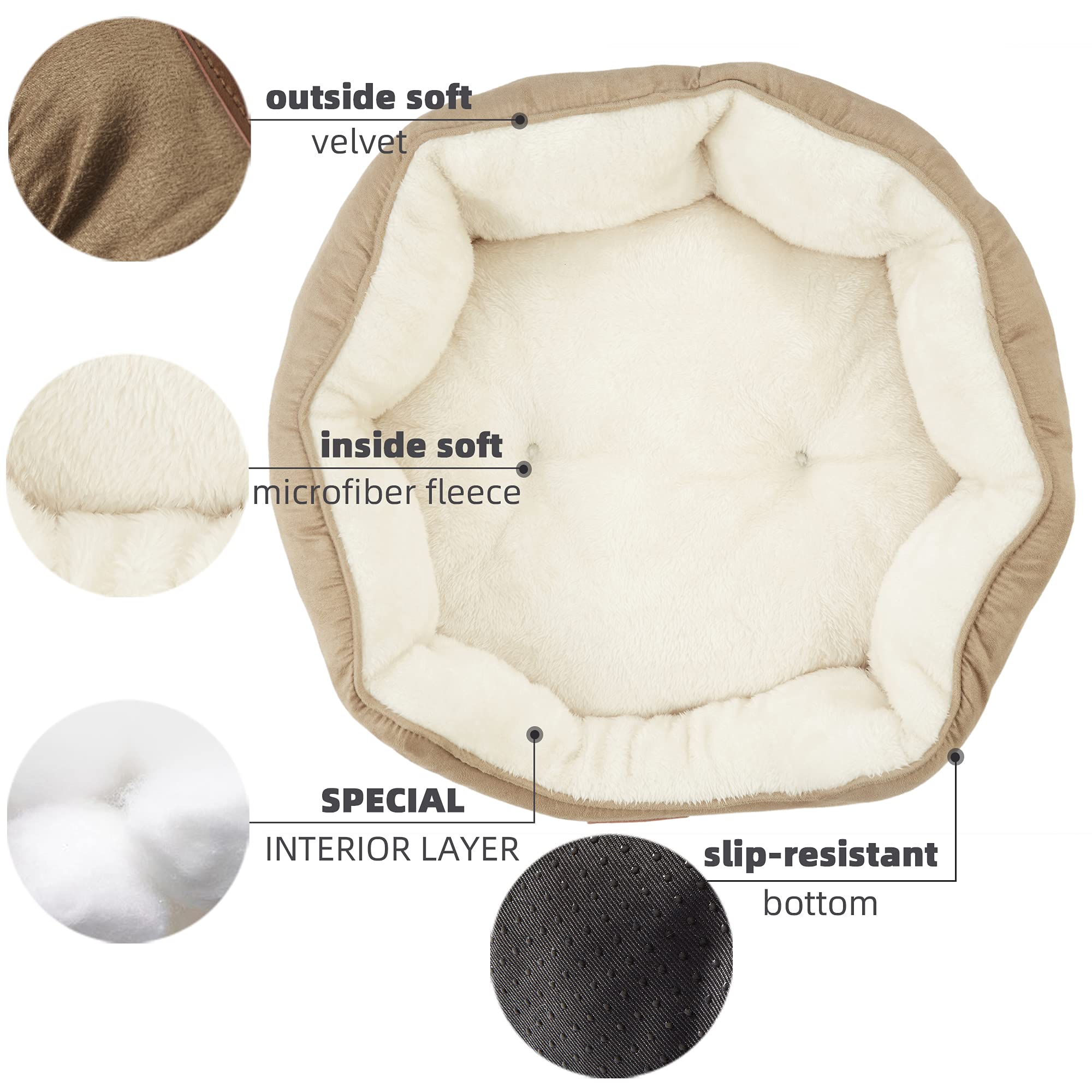 Asvin-bed-anti-slip-oxford-bottom keeps the bed in place on smooth floors.