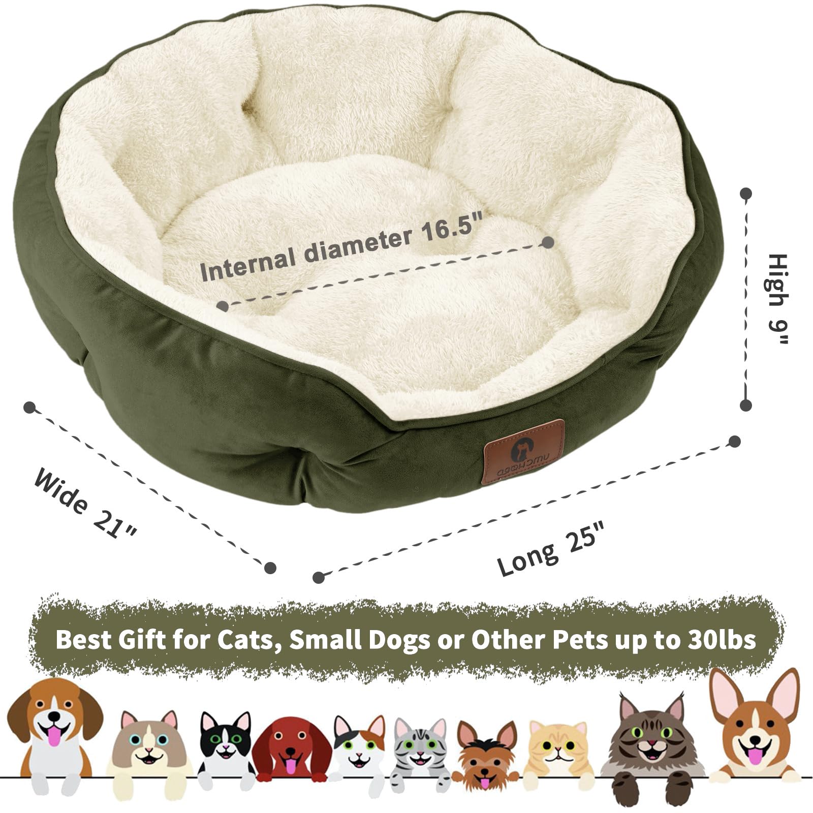 Asvin bed anti-slip Oxford bottom keeps it in place during play and rest.