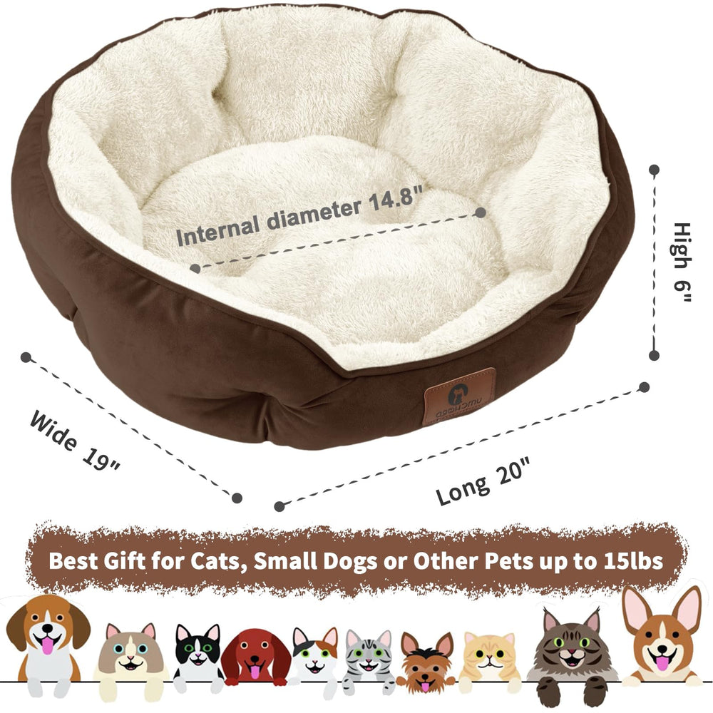 Asvin small dog bed anti-slip bottom keeps bed in place on smooth floors.
