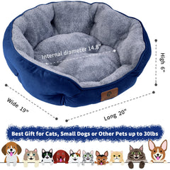 Asvin Small Dog Bed anti-slip Oxford bottom stays in place on smooth floors.