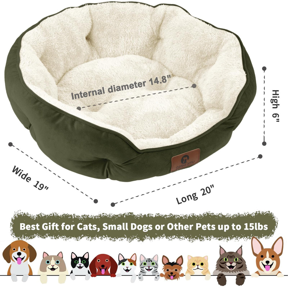 Asvin small dog bed non-slip bottom on smooth flooring.