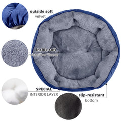 Asvin Small Dog Bed water-resistant bottom protects against damp surfaces.
