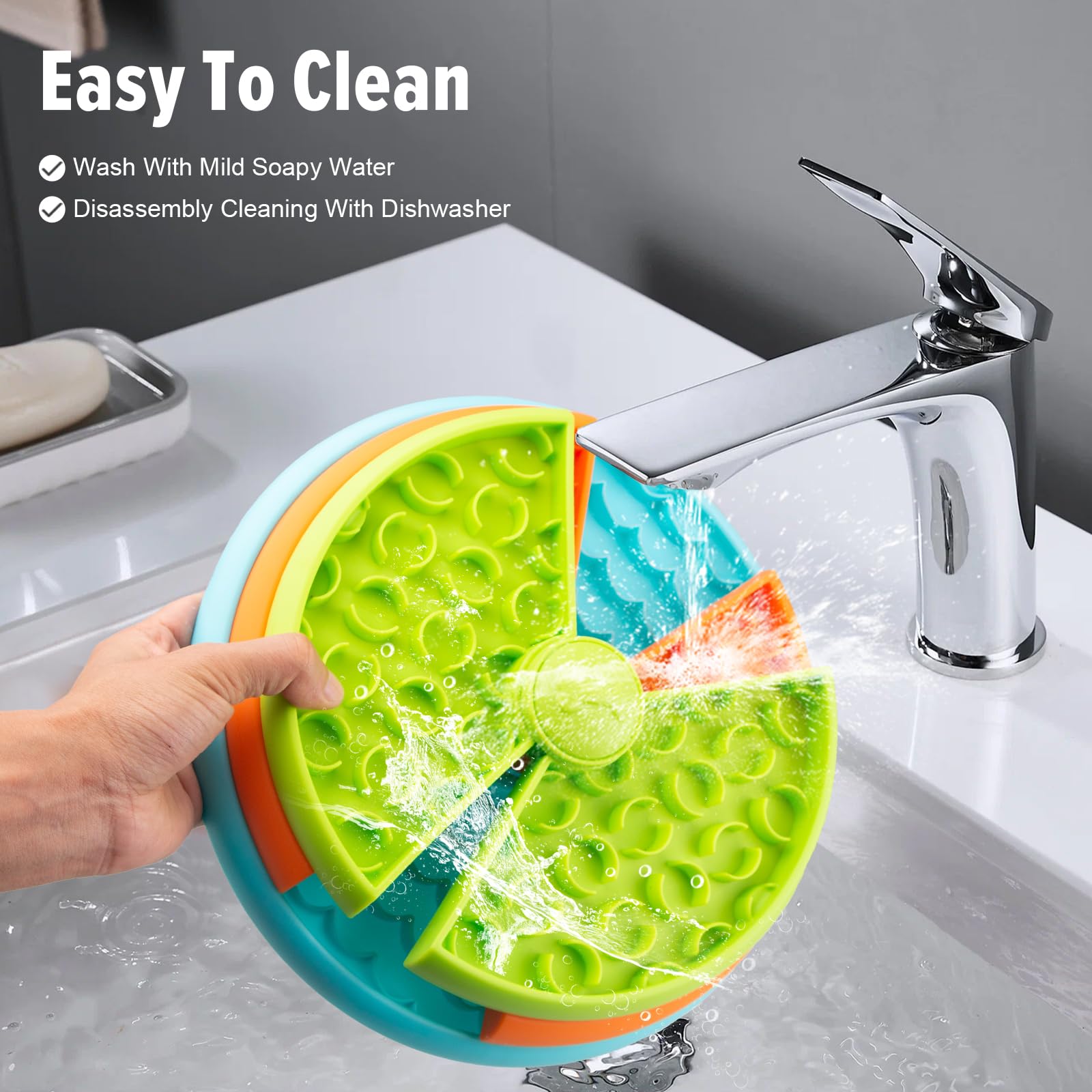 ATDOALL slow-feeder bowl 3-levels easy-clean design supports quick rinsing after meals