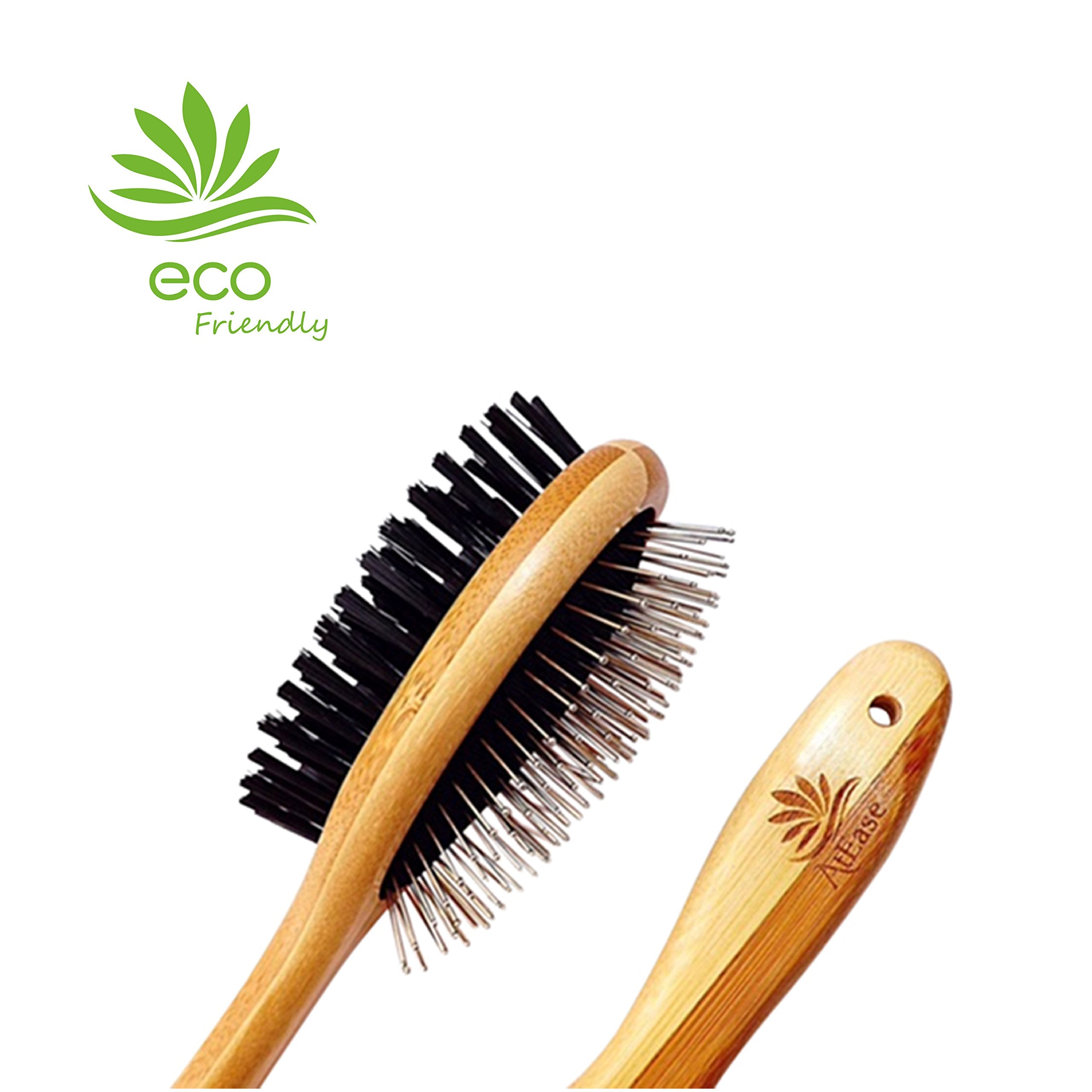 AtEase Accents ergonomic wooden handle for easy grip during brushing