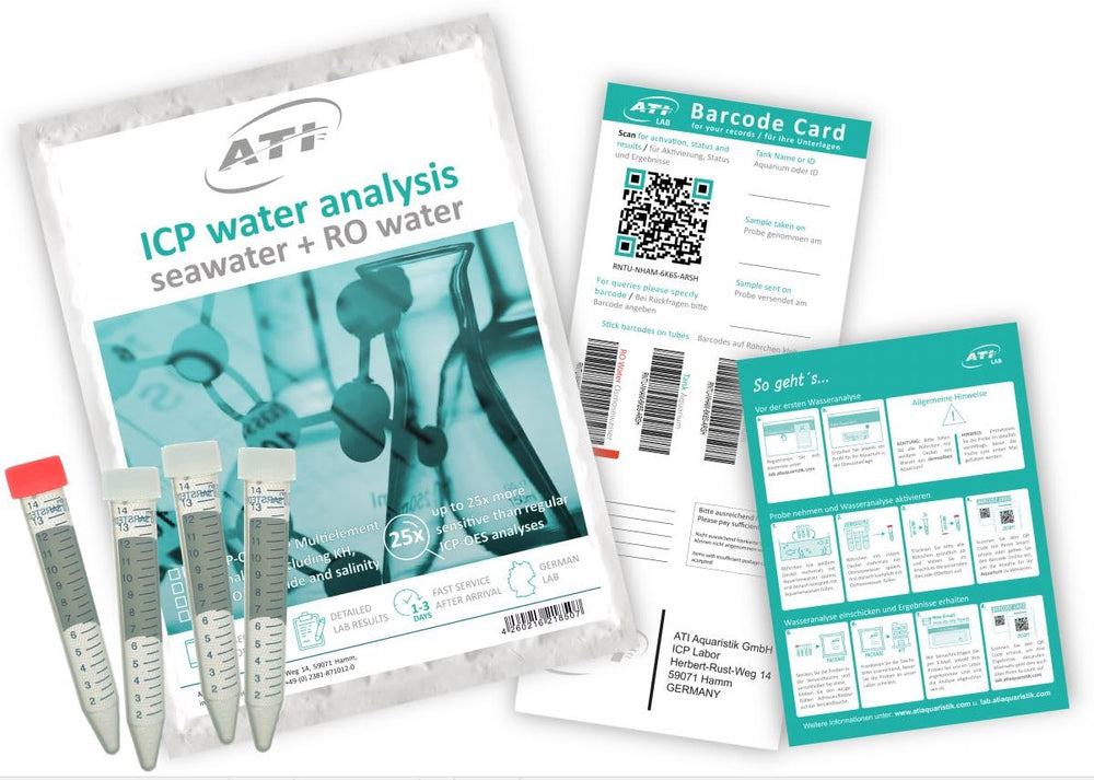 ATI ICP-OES complete saltwater test kit main image for precise reef water analysis