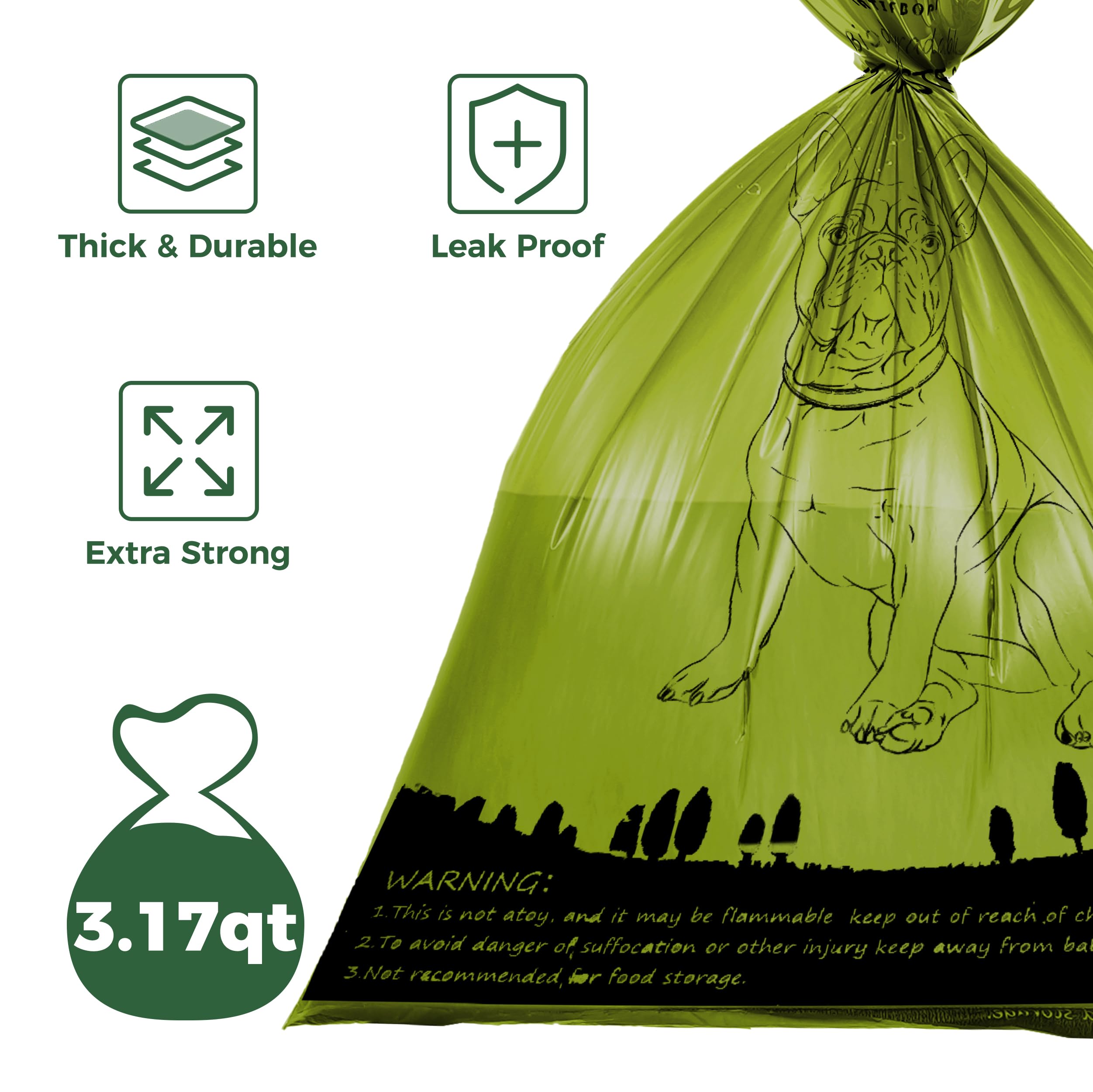 ATIFBOP easy tear-open bags for quick, convenient cleanup.