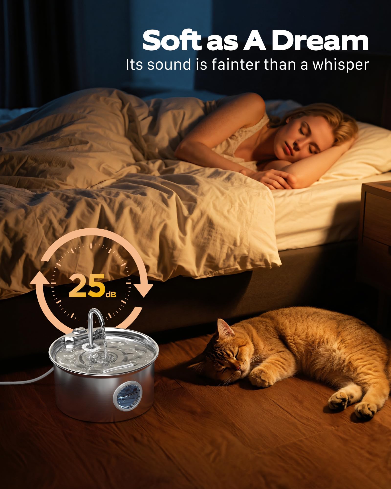 ATMZIQXR cat water fountain easy-clean design makes maintenance simple