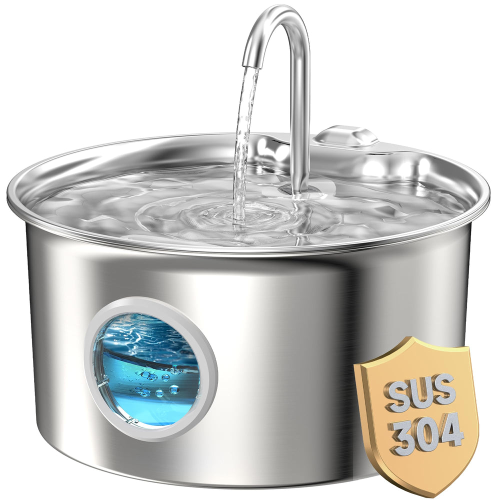 ATMZIQXR cat water fountain stainless steel 88oz ensures long hydration without frequent refills