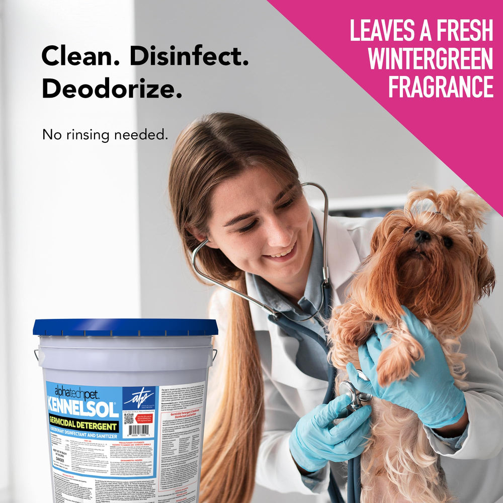 ATP KennelSol deodorizing action with wintergreen aroma for fresh pet environments