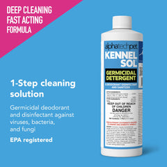 ATP KennelSol label closeup highlights wintergreen scent and 3-in-1 claim.