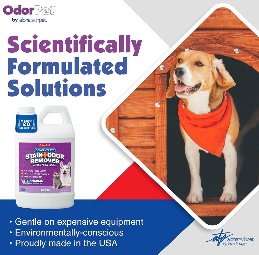 ATP OdorPet made-in-USA label signals trusted pet care solution.