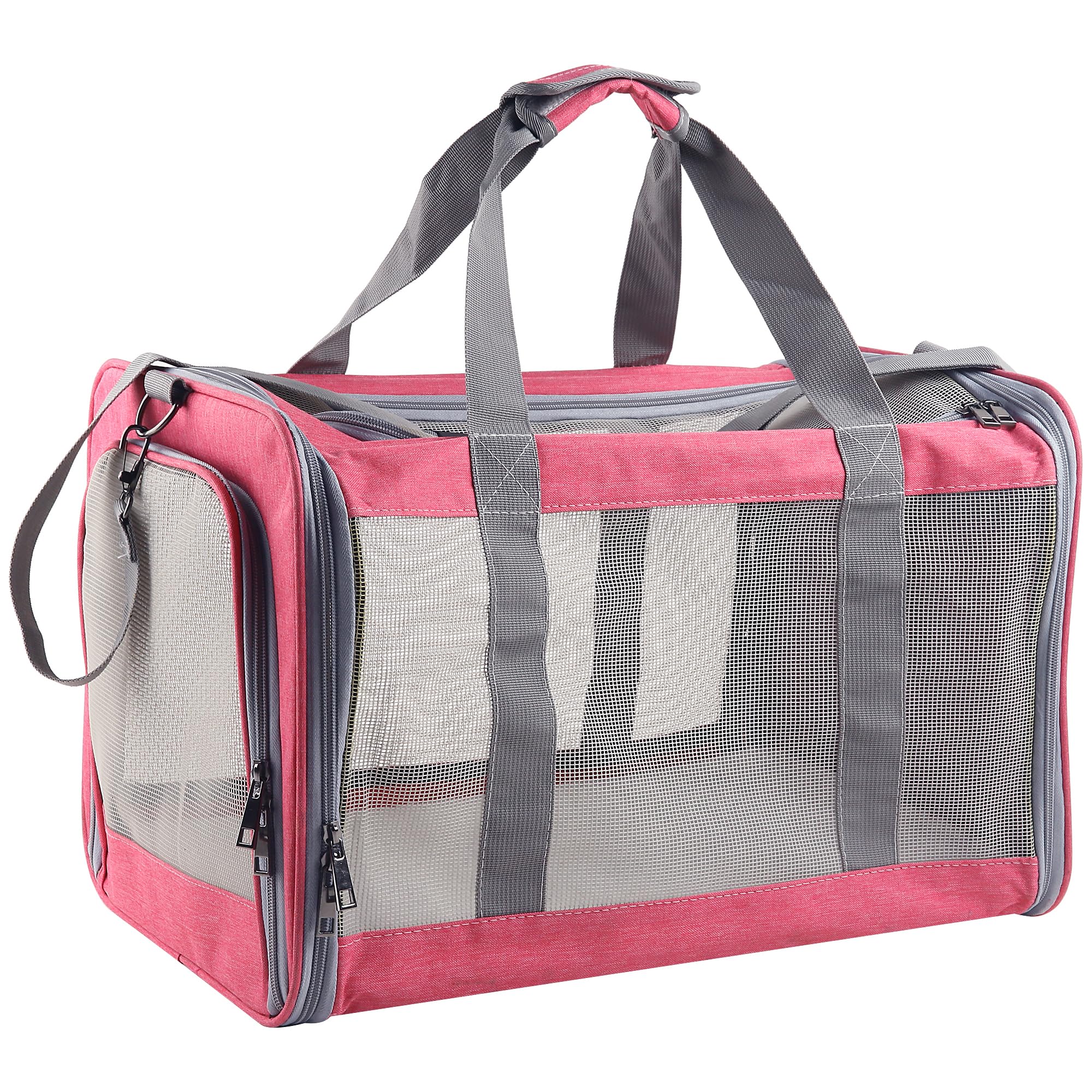 Atvobiy cat-dog carrier side bags storage holds essentials during trips