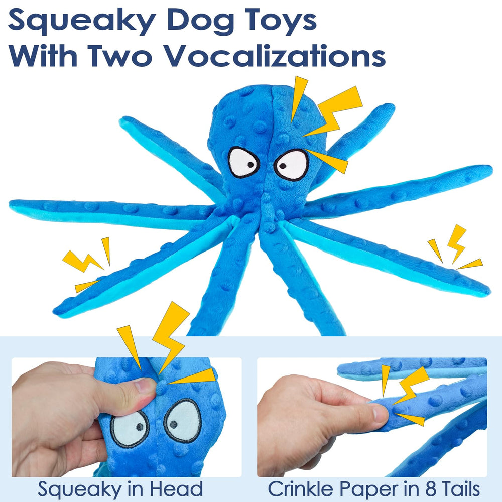 ATZNZIK octopus tails crinkle toy adds fun during tug.