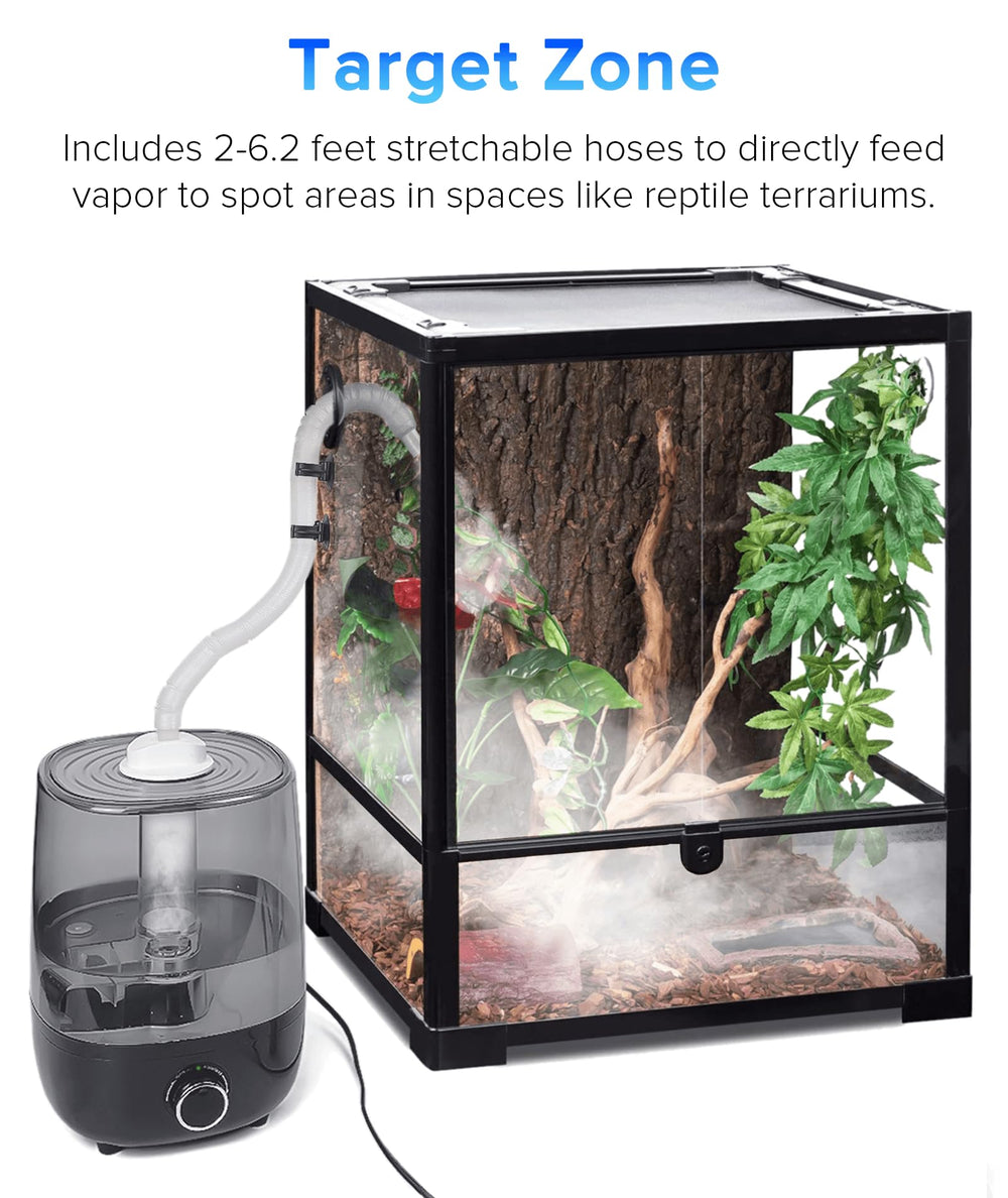 AUAAQ humidity mist supports geckos and moss habitats in enclosures.