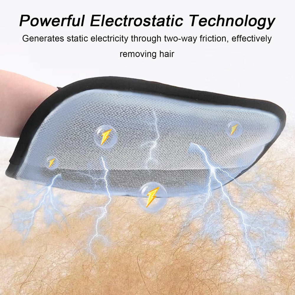AUBELL electrostatic adhesion close-up demonstrates fur gathering in the glove center.