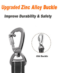 AUBELL Tactical dog leash showing shock-absorbing bungee for smooth pulls.